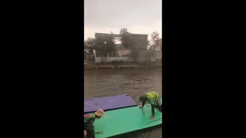 Thailand: Storm batters vacationers as they go river rafting in Thailand