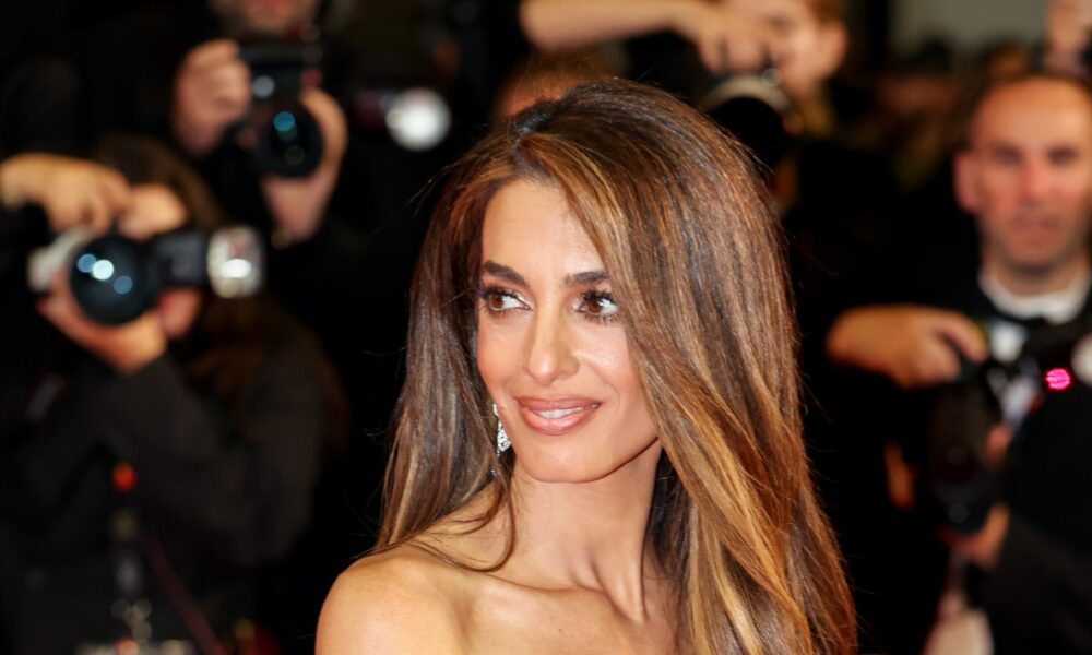 Amal Clooney Returns to the Crimson Carpet Solo, in a Cannes Gown Code-Breaking Robe