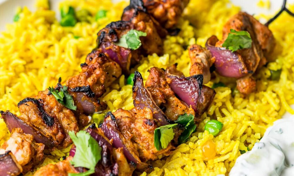Hen Tikka (Grilled Tikka Kebab Skewers )