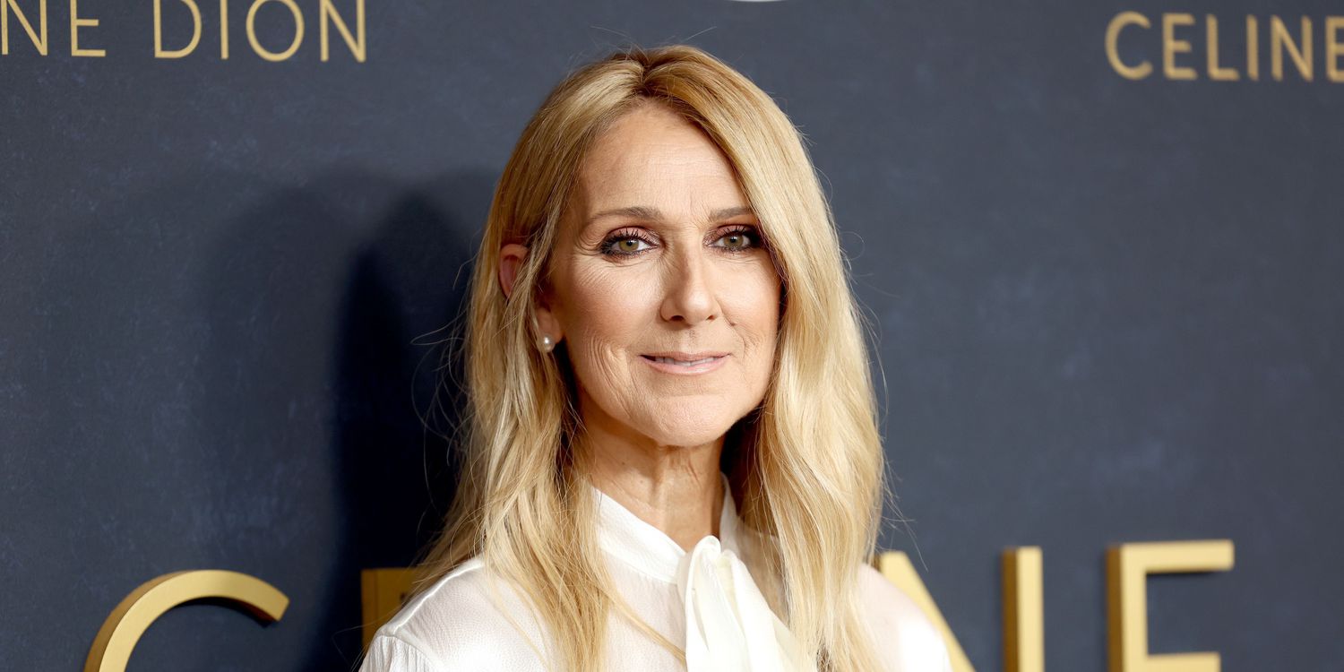 Celine Dion Makes a Uncommon Look in a Plunging Blazer and Hoops