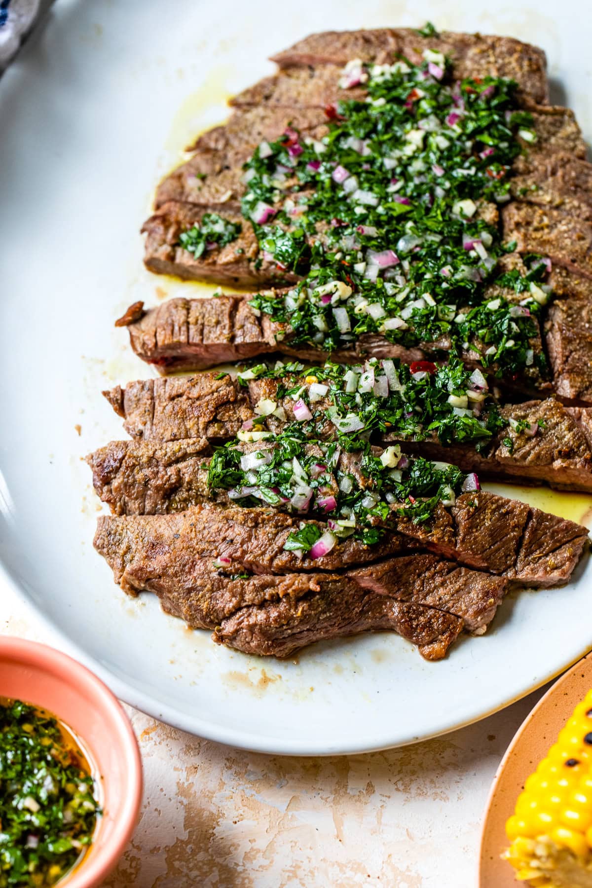 Chimichurri Steak (Grilled Flank Steak with Herb Sauce)