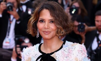 Halle Berry Flashes Her Bra on the Cannes Purple Carpet