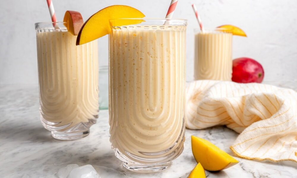 Mango Lassi (Straightforward Excessive Protein Snack)