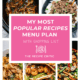 My Most Standard Recipes Meal Plan 
