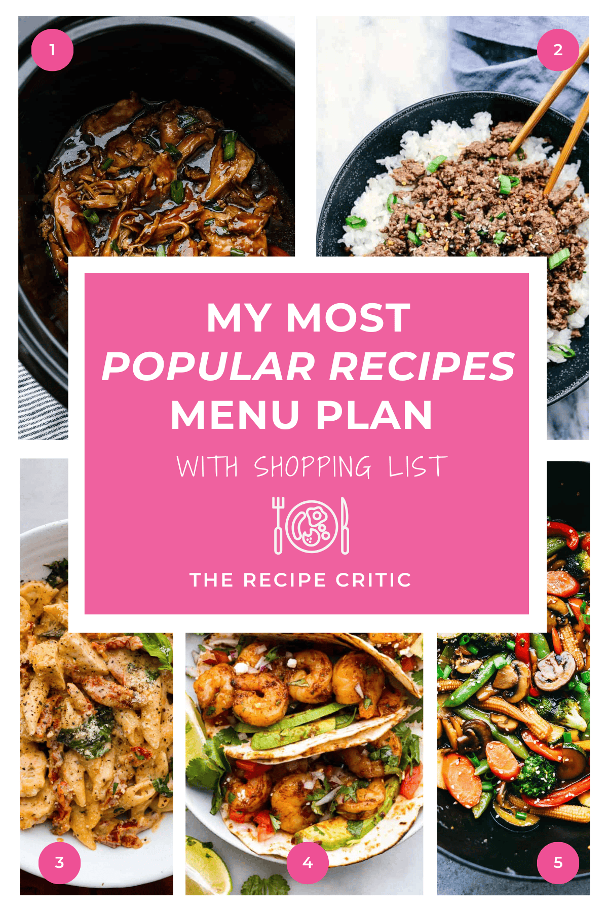 My Most Standard Recipes Meal Plan 