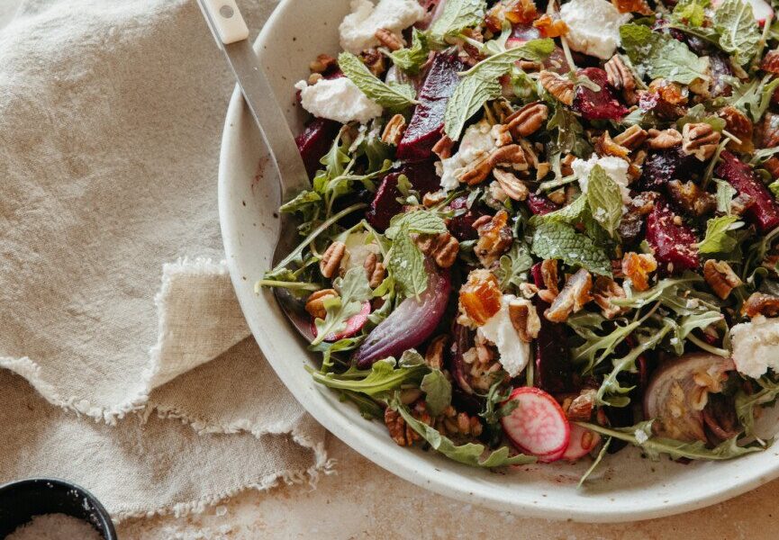 The Beet, Farro, & Goat Cheese Salad I Meal Prep on Sunday