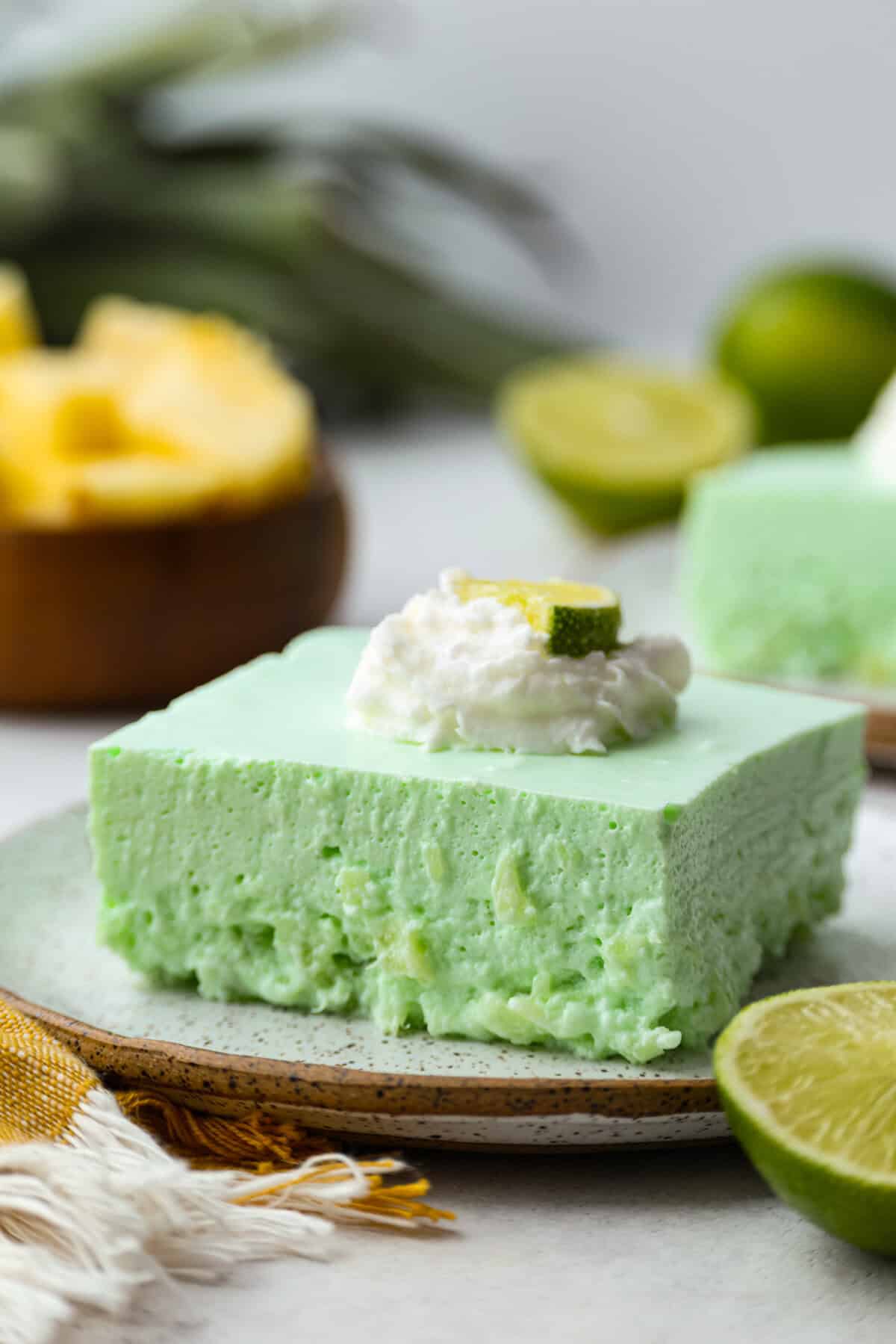 Lime Jello Salad With Cream Cheese & Whipped Topping Lime Jello Salad With Cream Cheese & Whipped Topping