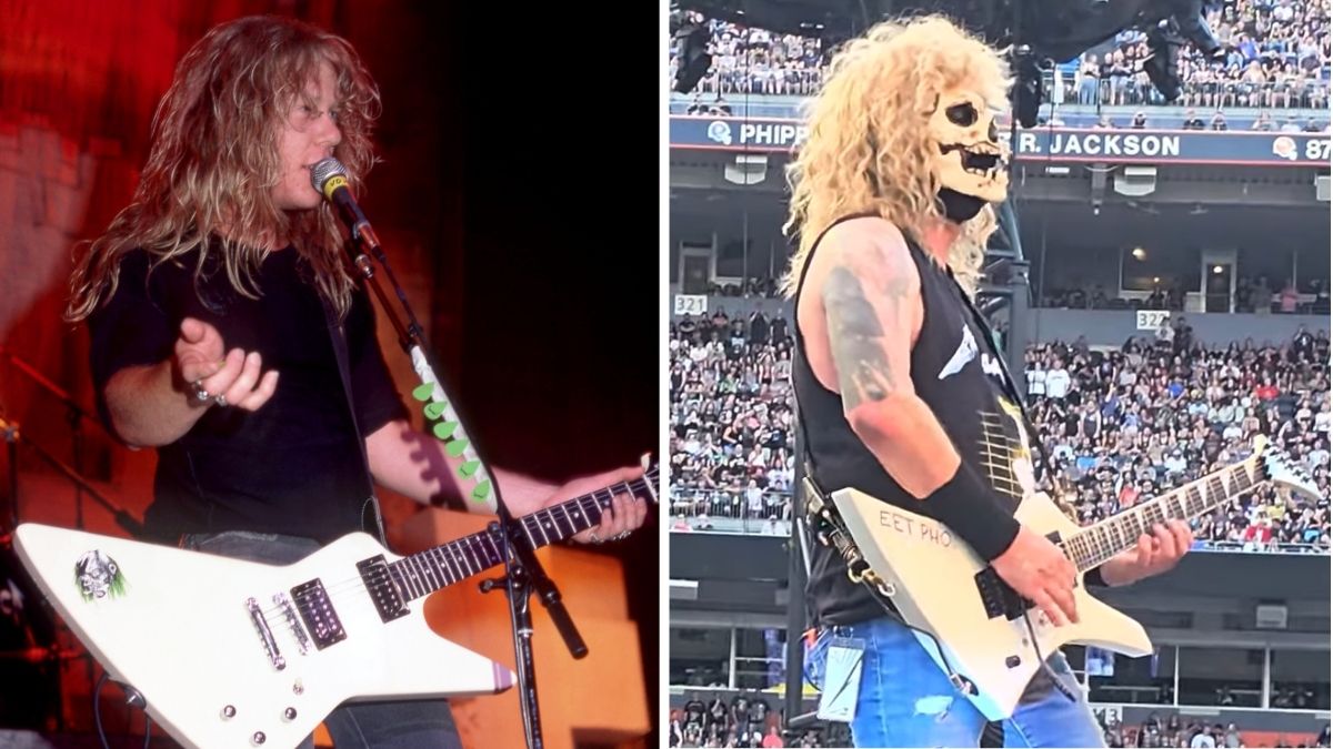 “EET PHO”: Wes Borland cosplays as an ’80s-era James Hetfield whereas opening for Metallica – full with a customized troll guitar