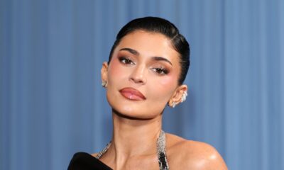 Kylie Jenner’s Pink Latex Minidress Plunges to Her Abdomen