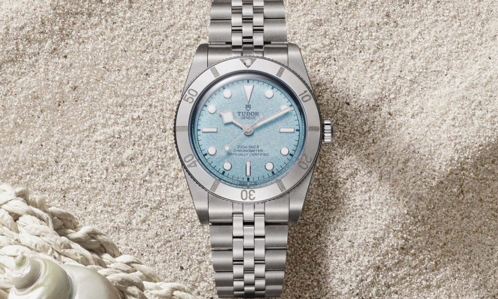 Tudor black bay 54 lagoon blue debuts with refined aesthetic and five-link bracelet at ,350