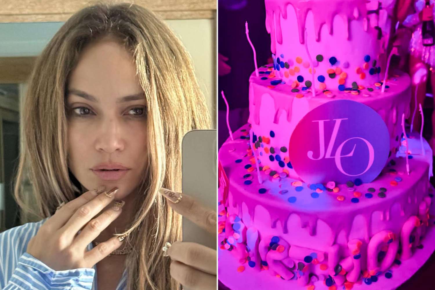 Jennifer Lopez Goes Make-up-Free in Selfie for Her 56th Birthday Jennifer Lopez Goes Make-up-Free in Selfie for Her 56th Birthday