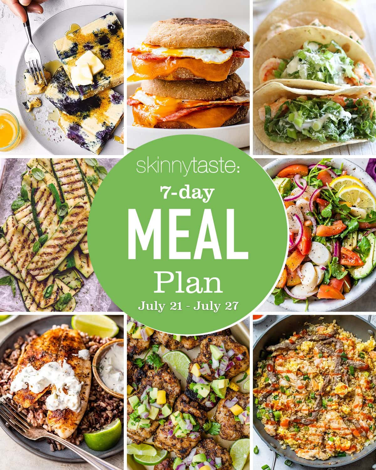Free 7 Day Wholesome Meal Plan (July 21-27)