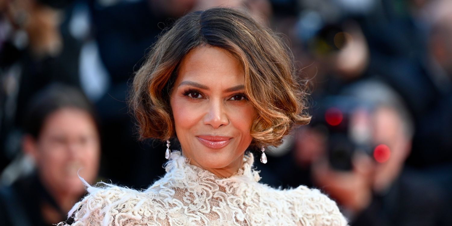 Halle Berry Pairs a Plunging One-Piece with Outrageously Huge Hat