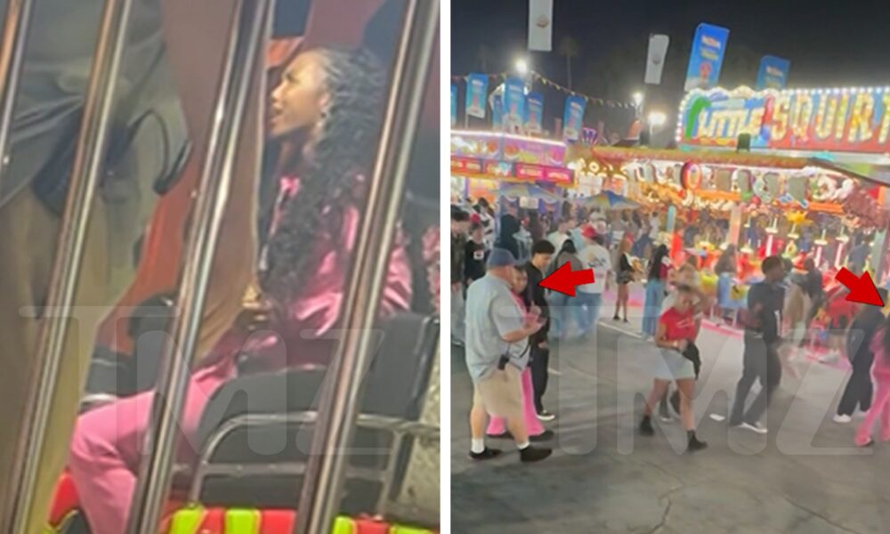Diddy’s Daughters Jessie & D’Lila Combs Kicked Off Rollercoaster, on Video
