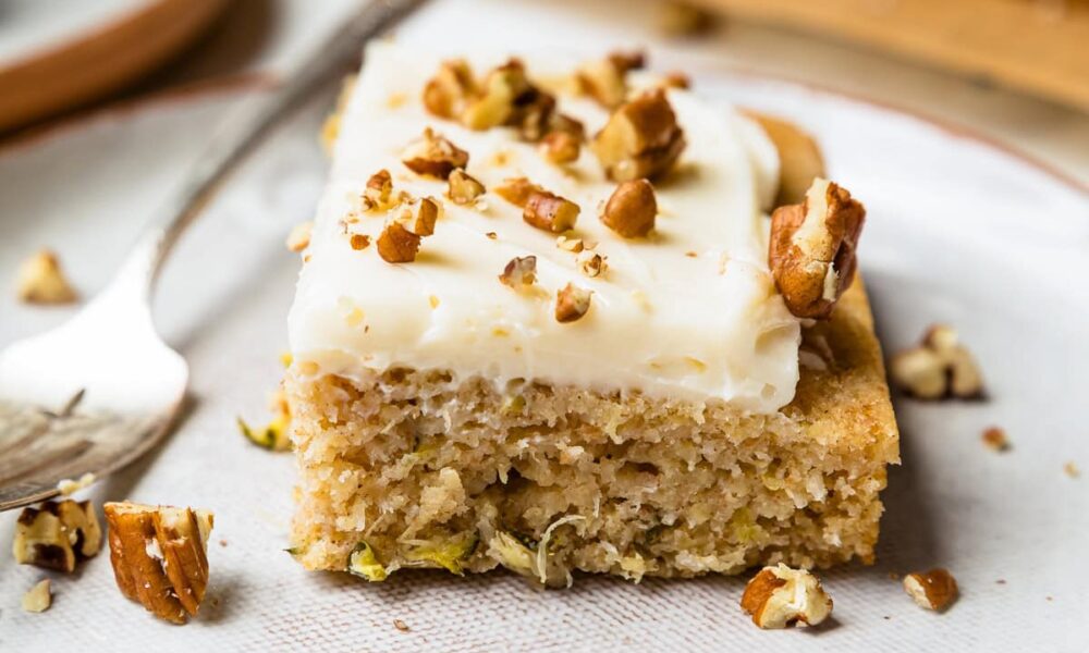 Zucchini Cake with Pineapple and Cream Cheese Frosting