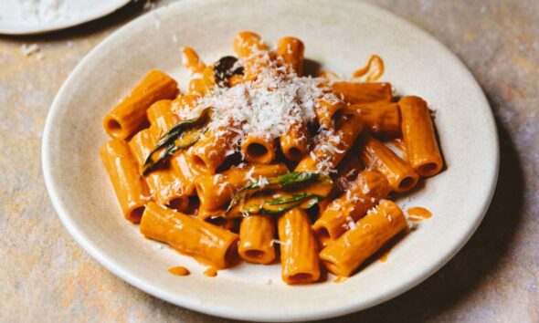 Rigatoni with ‘no-vodka sauce’ recipe