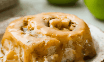 Caramel Apple Cinnamon Rolls with Selfmade Caramel Glaze