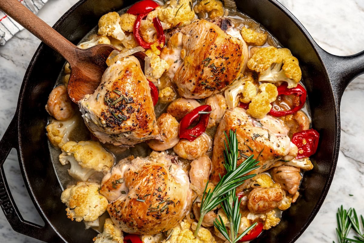 Rooster Scarpariello (Low-Carb Model) | Skinnytaste Rooster Scarpariello (Low-Carb Model) | Skinnytaste